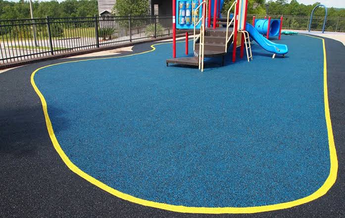 Wet Pour Rubber Safety Flooring installed in Botswana